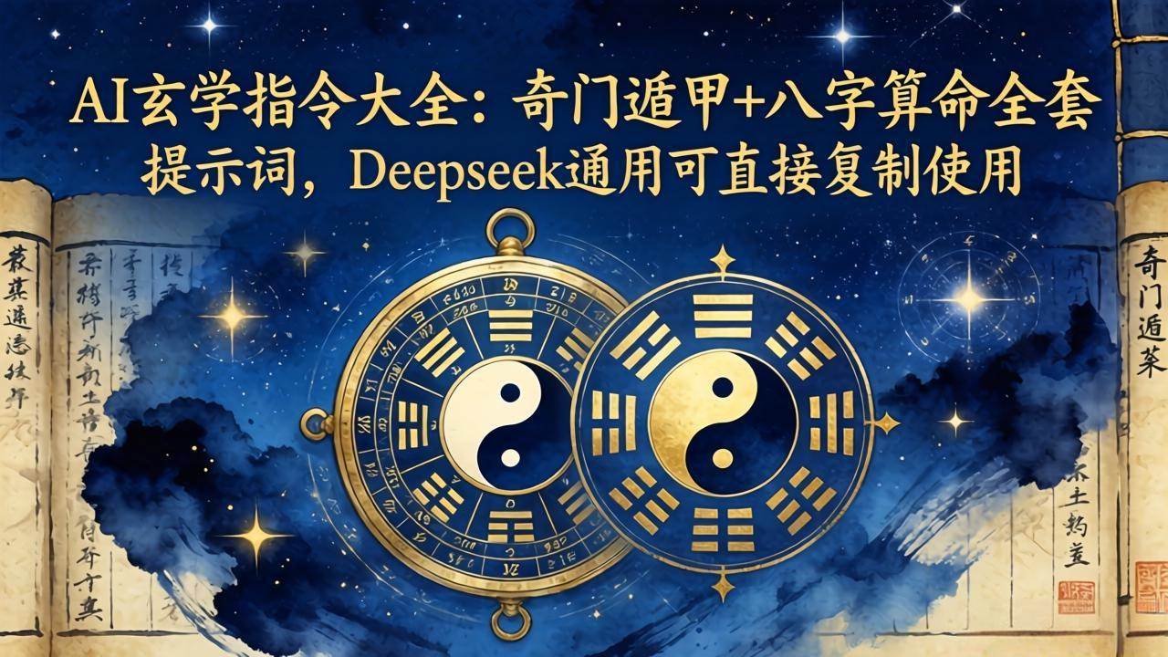 (18059期)AI玄学指令大全:奇门遁甲+八字算命全套提示词,Deepseek通用可直接复制使用 (18059期)AI玄学指令大全:奇门遁甲+八字算命全套提示词,Deepseek通用可直接复制使用