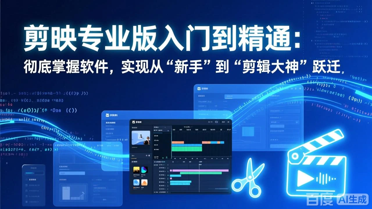 【精】剪映专业版入门到精通:彻底掌握软件,实现从“新手”到“剪辑大神”跃迁 【精】剪映专业版入门到精通:彻底掌握软件,实现从“新手”到“剪辑大神”跃迁