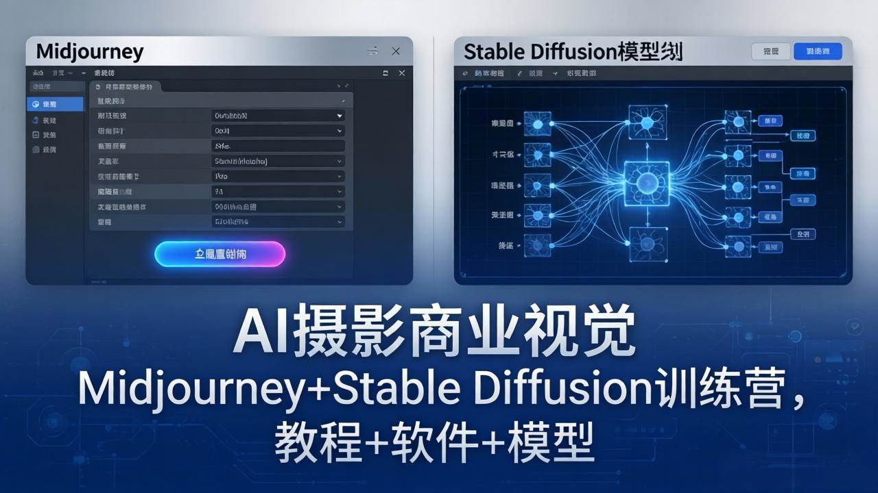 (18271期)AI摄影商业视觉Midjourney+Stable Diffusion训练营,教程+软件+模型 (18271期)AI摄影商业视觉Midjourney+Stable Diffusion训练营,教程+软件+模型