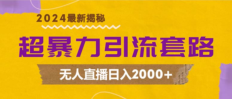 (12800期)超暴力引流套路,无人直播日入2000+ (12800期)超暴力引流套路,无人直播日入2000+