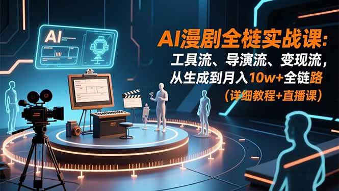 (16776期)AI漫剧全栈实战课:工具流、导演流、变现流,从生成到月入10w+全链路 (详细教程+直播课) (16776期)AI漫剧全栈实战课:工具流、导演流、变现流,从生成到月入10w+全链路 (详细教程+直播课)