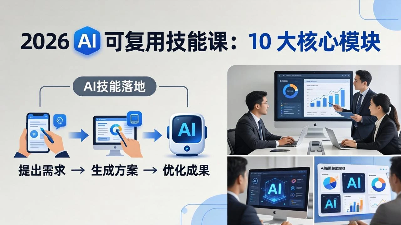 【精】陈厂长-AI实战技能课(2026年4月)10大核心模块,手把手教你把AI用进工作、产出成果 【精】陈厂长-AI实战技能课(2026年4月)10大核心模块,手把手教你把AI用进工作、产出成果