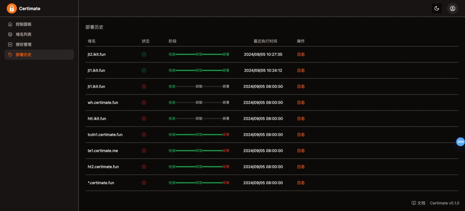 SSL证书管理系统工具网站源码,自动申请、部署SSL证书,并在证书即将过期时自动续期 SSL证书管理系统工具网站源码,自动申请、部署SSL证书,并在证书即将过期时自动续期