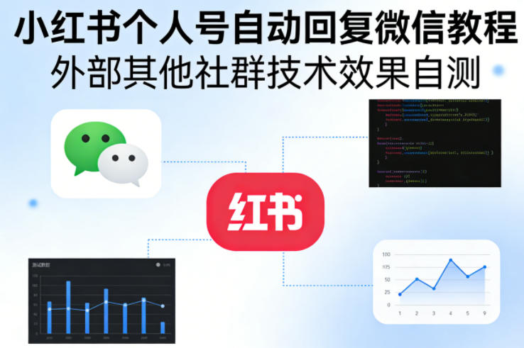 小红书个人号自动回复微信教程,外部其他社群技术,效果自测 小红书个人号自动回复微信教程,外部其他社群技术,效果自测