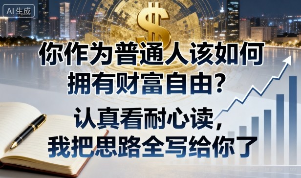 付费文章:你作为普通人该如何拥有财富自由?认真看耐心读,我把思路全写给你了 付费文章:你作为普通人该如何拥有财富自由?认真看耐心读,我把思路全写给你了