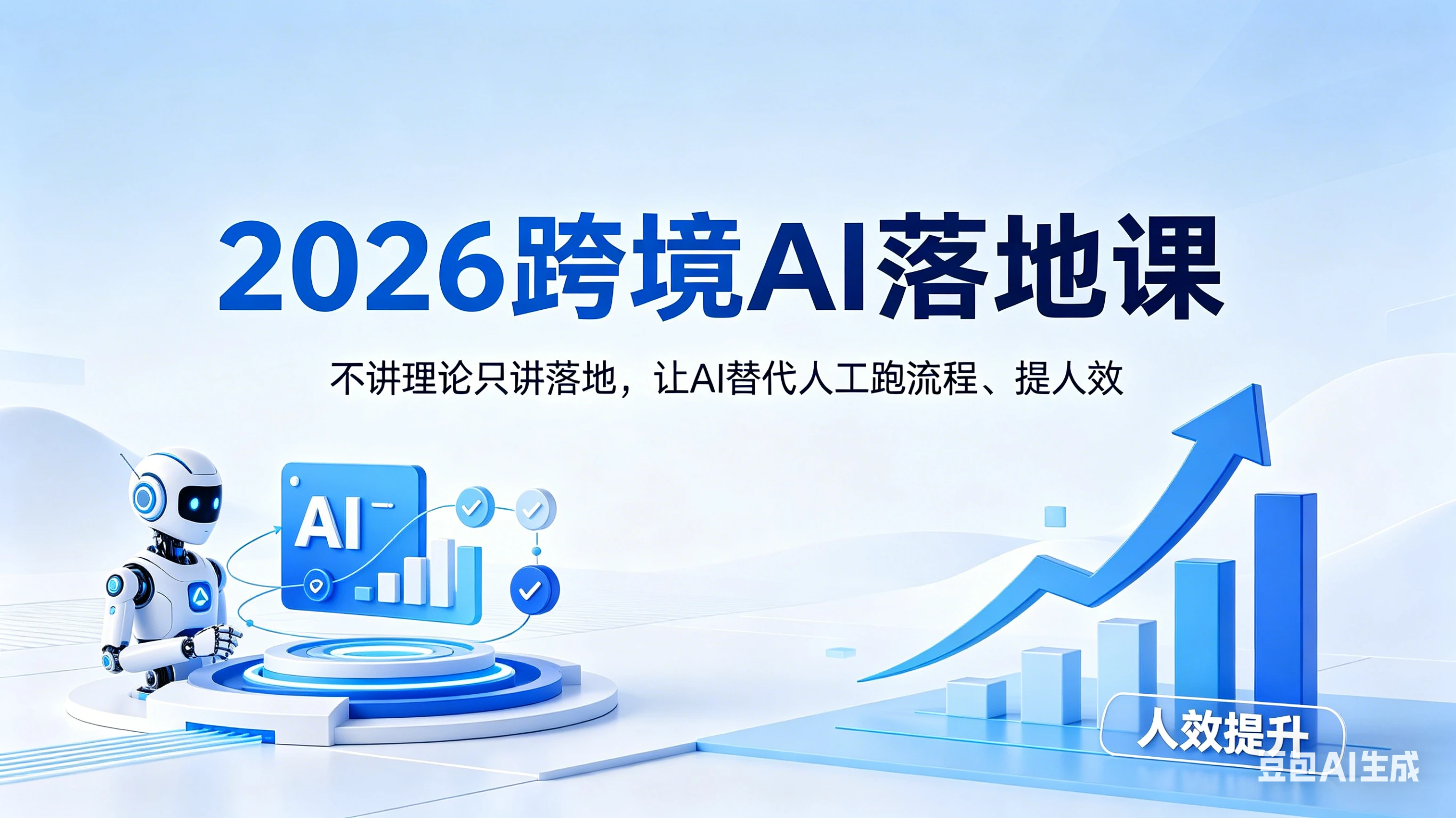 【精】2026跨境AI落地课,不讲理论只讲落地,让AI替代人工跑流程、提人效 【精】2026跨境AI落地课,不讲理论只讲落地,让AI替代人工跑流程、提人效