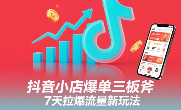 抖音小店爆单三板斧,7天拉爆流量新玩法 抖音小店爆单三板斧,7天拉爆流量新玩法