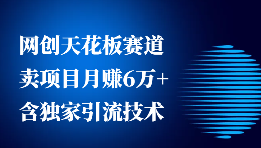 网创天花板赛道,卖项目月赚6万+,含独家引流技术(共26节课) 网创天花板赛道,卖项目月赚6万+,含独家引流技术(共26节课)