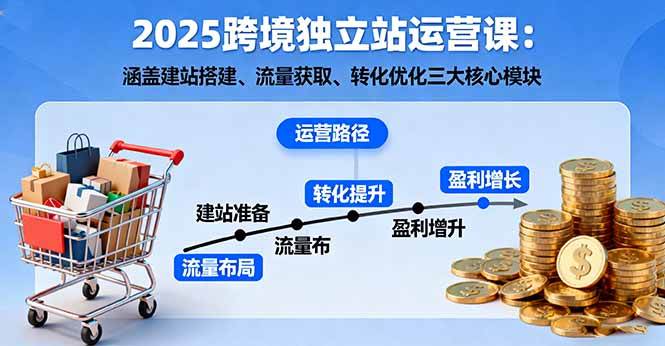 (16211期)2025跨境独立站运营课:涵盖建站搭建、流量获取、转化优化三大核心模块 (16211期)2025跨境独立站运营课:涵盖建站搭建、流量获取、转化优化三大核心模块