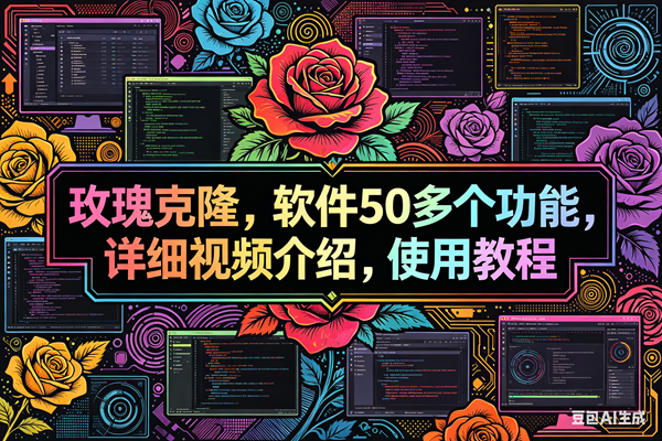 (18026期)玫瑰克隆,ai克隆软件,自媒体的神器,一键爆款,60多个功能的详细教程。 (18026期)玫瑰克隆,ai克隆软件,自媒体的神器,一键爆款,60多个功能的详细教程。
