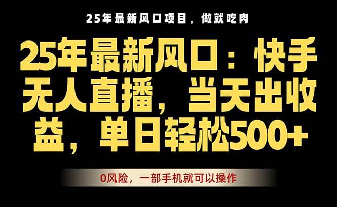 (16007期)25年最新无人直播玩法,当天秒出单,一部手机就可操作 (16007期)25年最新无人直播玩法,当天秒出单,一部手机就可操作