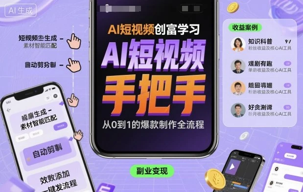 【精】AI短视频创富学习,手把手教会你制作AI短视频 【精】AI短视频创富学习,手把手教会你制作AI短视频