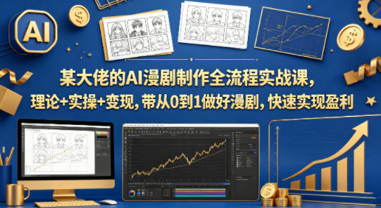 某大佬的AI漫剧制作全流程实战课,理论+实操+变现,带从0到1做好漫剧,快速实现盈利 某大佬的AI漫剧制作全流程实战课,理论+实操+变现,带从0到1做好漫剧,快速实现盈利