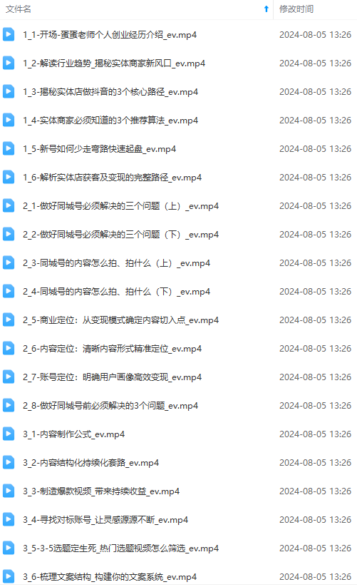 (11991期)实体店老板获客特训营:认知、定位、文案、矩阵、直播、AI等(72节) (11991期)实体店老板获客特训营:认知、定位、文案、矩阵、直播、AI等(72节)
