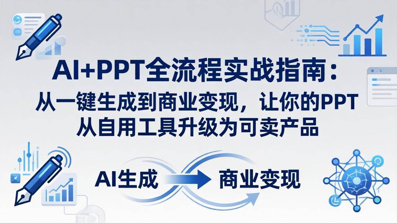 （18142期）AI+PPT全流程实战指南-更新4月21：从一键生成到商业变现，让你的PPT从自用工具升级为可卖产品 | 资源下载 - 知行客-知行客