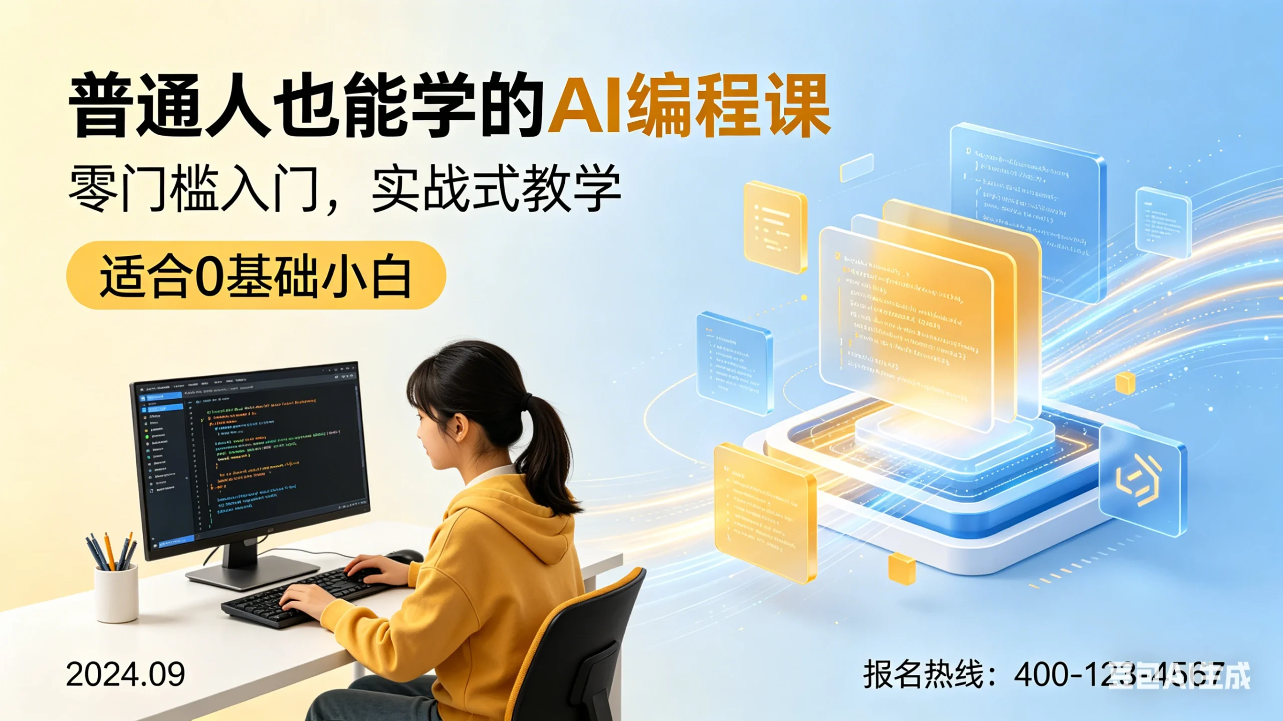 【精】大桶·普通人也能学的AI编程课，零门槛入门，实战式教学-知行客