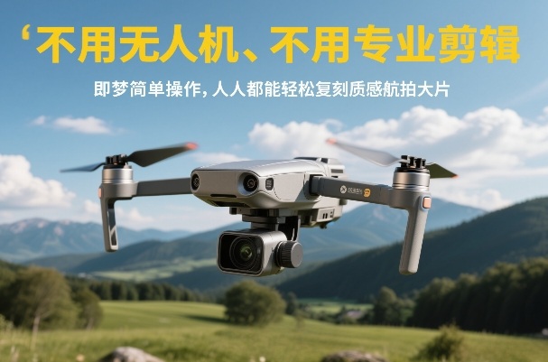 不用无人机、不用专业剪辑，即梦简单操作，人人都能轻松复刻质感航拍大片-知行客