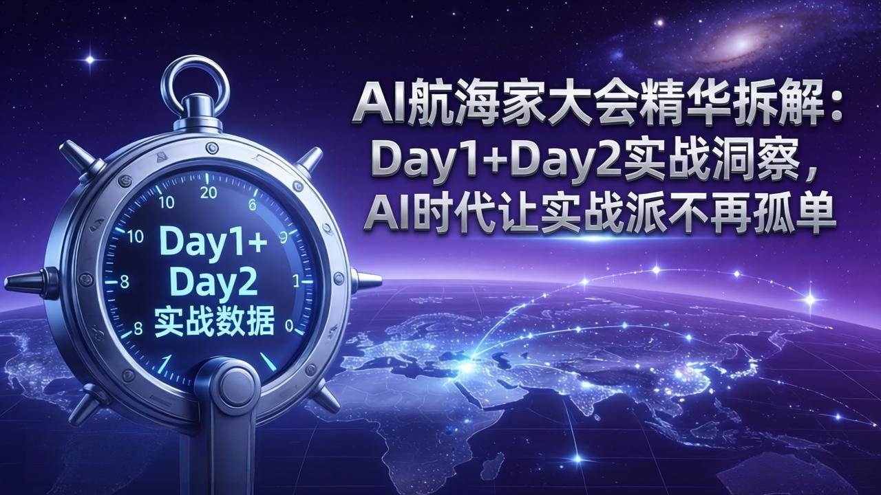 （17867期）AI航海家大会精华拆解：Day1+Day2实战洞察，AI时代让实战派不再孤单-知行客