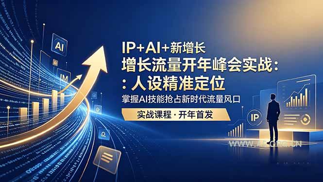 【精】IP+AI+新增长 流量开年 峰会实战：人设精准定位 掌握AI技能抢占新时代流量风-知行客