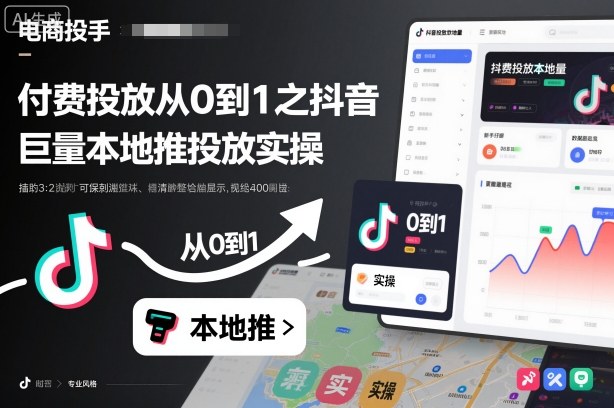 付费投放从0到1之抖音巨量本地推投放实操-知行客