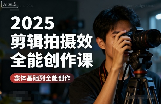 2025剪辑拍摄特效全能创作课，零基础到全能创作 | 资源下载 - 知行客-知行客