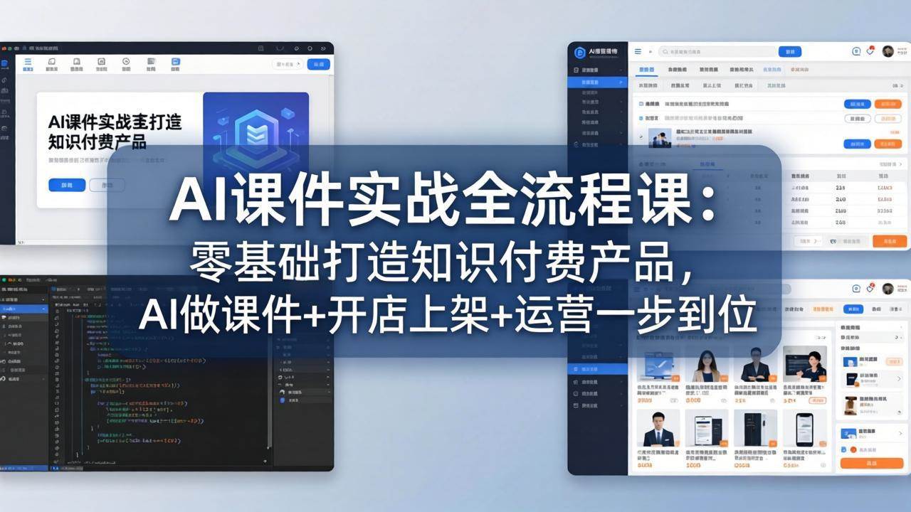 【精】AI课件实战全流程课：零基础打造知识付费产品，AI做课件+开店上架+运营一步到位-知行客
