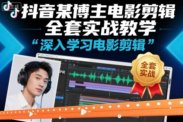 抖音某博主电影剪辑全套实战教学，深入学习电影剪辑-知行客