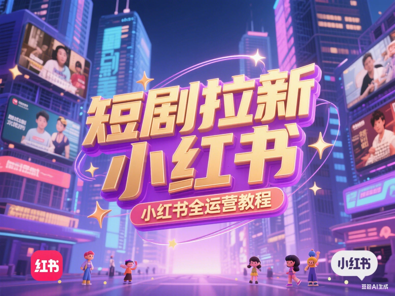 【精】短剧拉新 小红书全运营教程-知行客