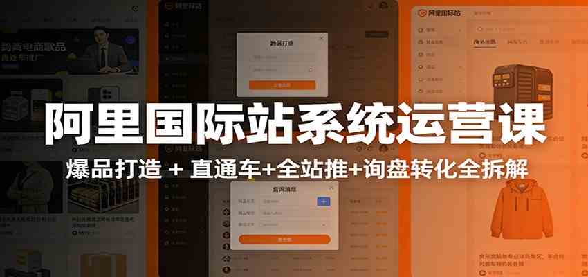 阿里国际站运营实战课：从店铺布局到TOP10旺铺，数据化运营，推广全攻略-知行客