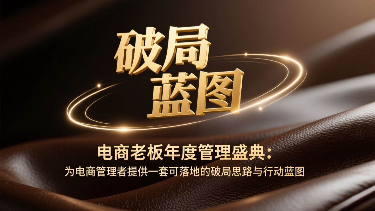 （17374期）电商老板年度管理盛典：为电商管理者提供一套可落地的破局思路与行动蓝图-知行客
