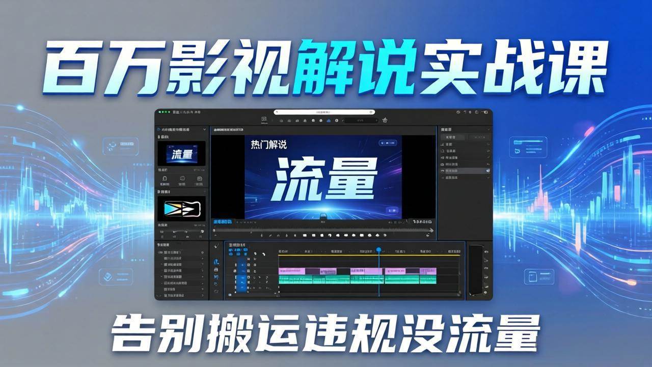 （17877期）百万影视解说实战课：告别搬运违规没流量，AI文案+配音+剪映，做出能上热门的解说视频-知行客