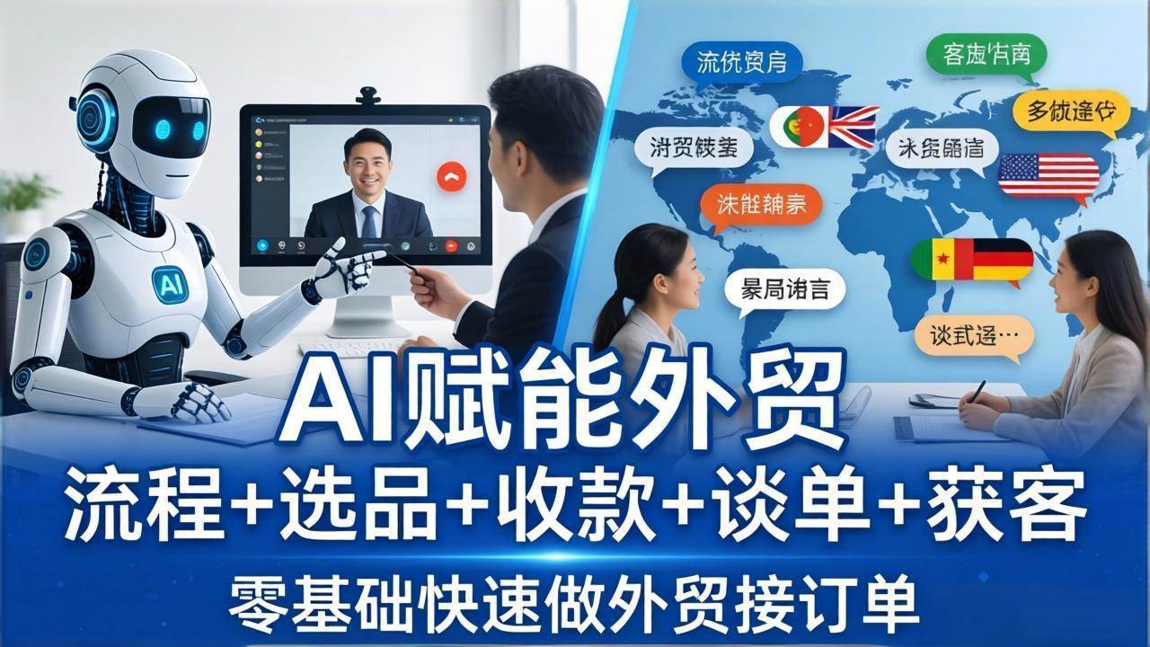 （17930期）外贸+AI实战课：流程+选品+收款+谈单+获客，零基础快速做外贸接订单-知行客