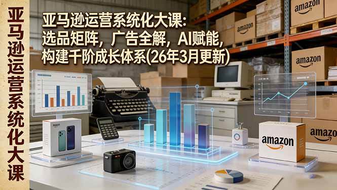 （17622期）亚马逊运营系统化大课：选品矩阵，广告全解，AI赋能，构建千阶成长体系(26年3月更新)-知行客