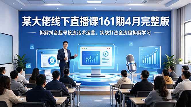 （18209期）某大佬线下直播课161期4月完整版，拆解抖音起号投流话术运营，实战打法全流程拆解学习-知行客