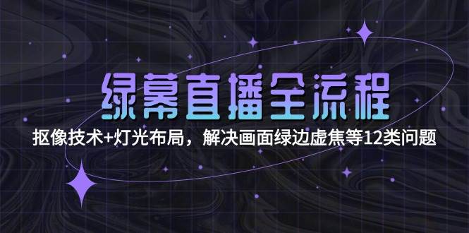（15044期）绿幕直播全流程：抠像技术+灯光布局，解决画面绿边虚焦等12类问题-知行客