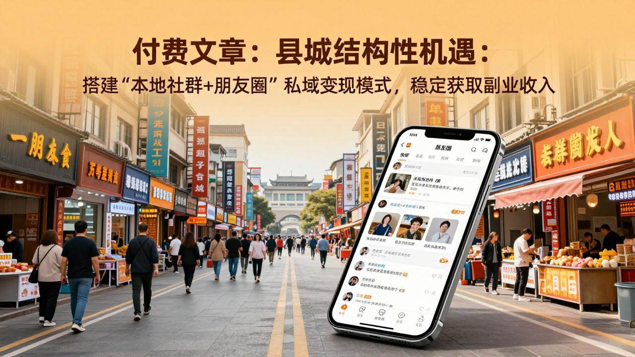 （17518期）付费文章：县城结构性机遇：搭建“本地社群+朋友圈”私域变现模式，稳定获取副业收入-知行客