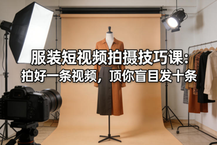 服装短视频拍摄技巧课：拍好一条视频，顶你盲目发十条-知行客