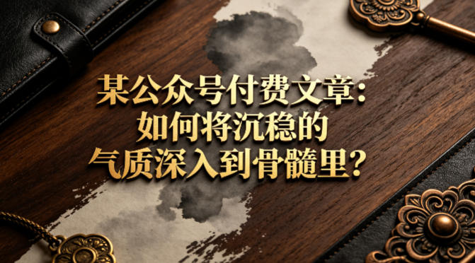 某公众号付费文章：如何将沉稳的气质深入到骨髓里？-知行客