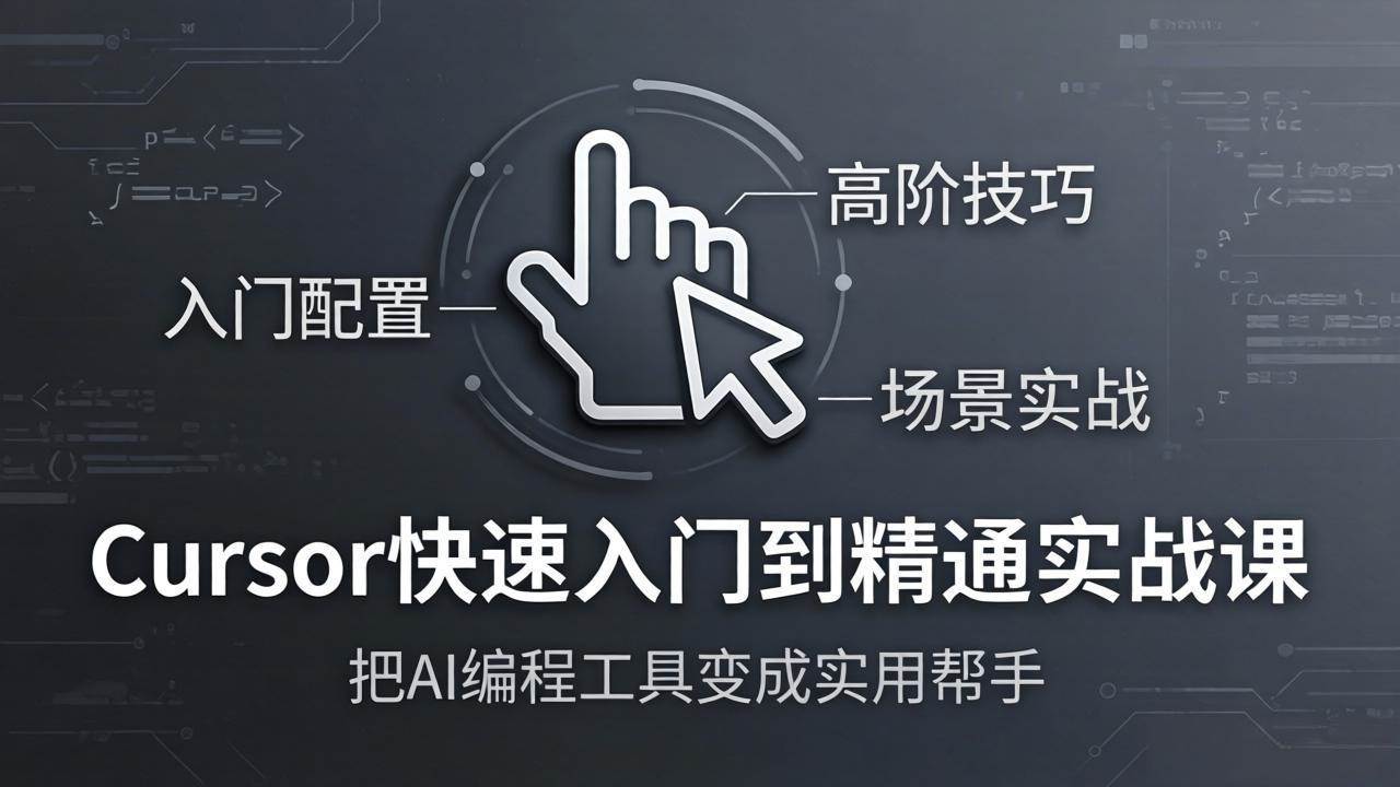 （17794期）Cursor快速入门到精通实战课：入门配置+高阶技巧+场景实战，把AI编程工具变成实用帮手-知行客