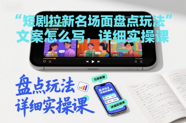 短剧拉新名场面盘点玩法文案怎么写，详细实操课-知行客