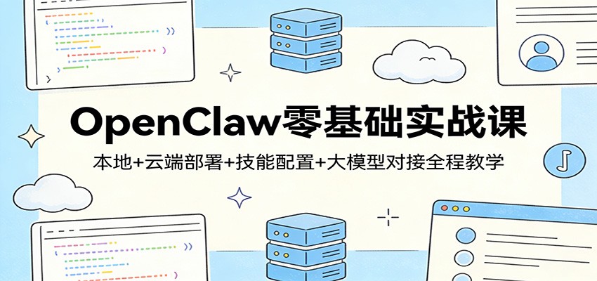 OpenClaw零基础实战课:本地+云端部署+技能配置+大模型对接全程教学 | 资源下载 - 知行客-知行客