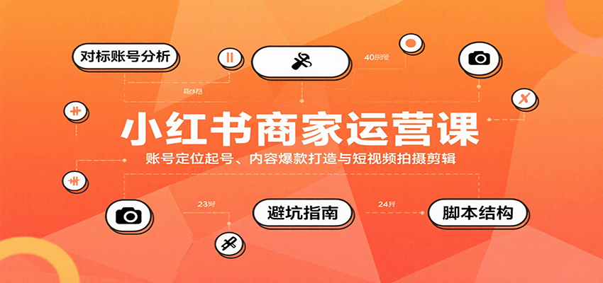 小红书商家运营课，账号定位起号、内容爆款打造与短视频拍摄剪辑-知行客