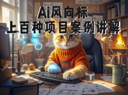 【精】Ai风向标-附100种项目案例玩法-0基础小白到大神ai视频商业应用教学（26年4月更新）-知行客