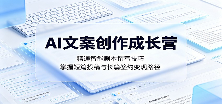 AI文案创作成长营：精通智能剧本撰写技巧，掌握短篇投稿与长篇签约变现路径-知行客
