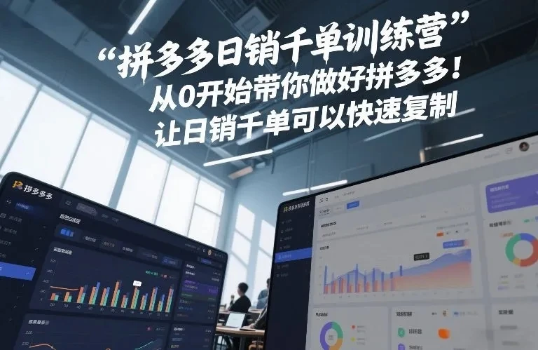 【精】白凤电商·拼多多日销千单训练营，从0开始带你做好拼多多，让日销千单可以快速复制(更新26年2月)-知行客