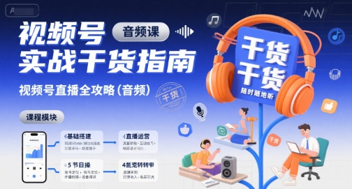 视频号实战干货指南，视频号直播全攻略（音频）-知行客