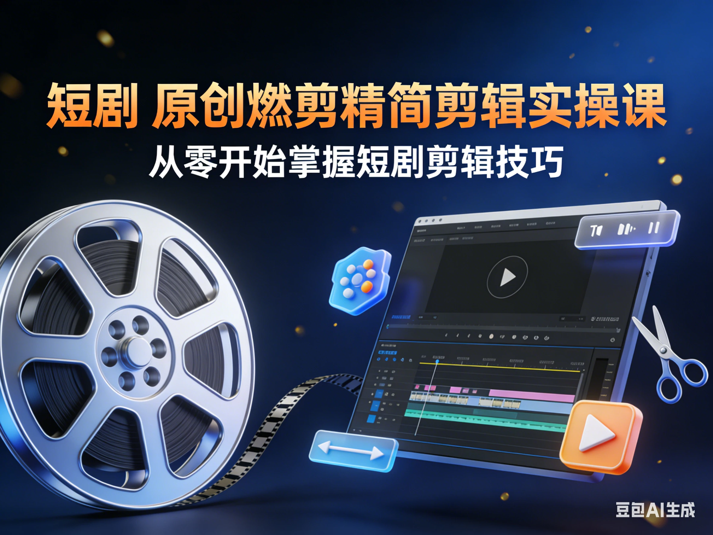 短剧 原创燃剪精简剪辑实操课-知行客