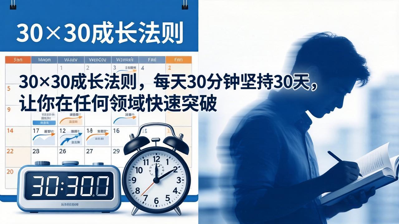 付费文章：30×30成长法则，每天30分钟坚持30天，让你在任何领域快速突破-知行客