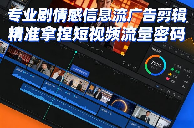 专业剧情感信息流广告剪辑，精准拿捏短视频流量密码-知行客