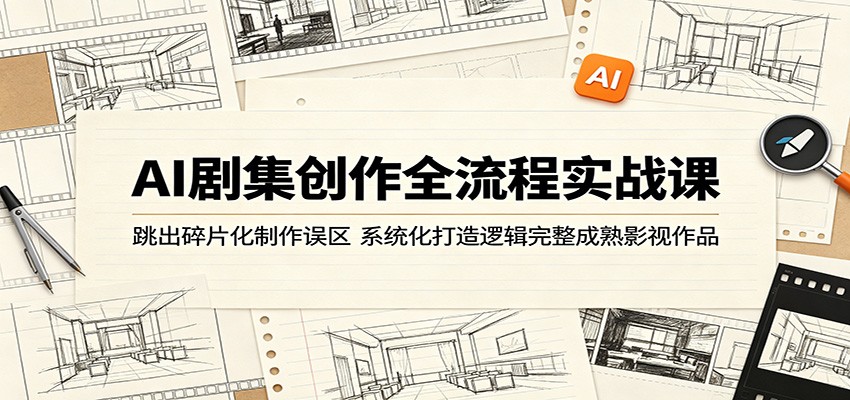 AI剧集创作全流程实战课：跳出碎片化制作误区，系统化打造逻辑完整成熟影视作品-知行客